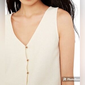 Texture & Thread Madewell Button Front Cotton Top - XS